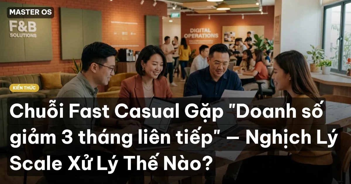 Chuỗi Fast Casual Gặp "Doanh số giảm 3 tháng liên tiếp" — Nghịch Lý Scale Xử Lý Thế Nào?