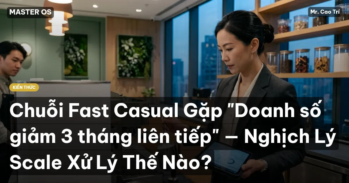 Chuỗi Fast Casual Gặp "Doanh số giảm 3 tháng liên tiếp" — Nghịch Lý Scale Xử Lý Thế Nào?
