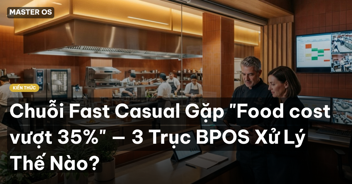 Chuỗi Fast Casual Gặp "Food cost vượt 35%" — 3 Trục BPOS Xử Lý Thế Nào?