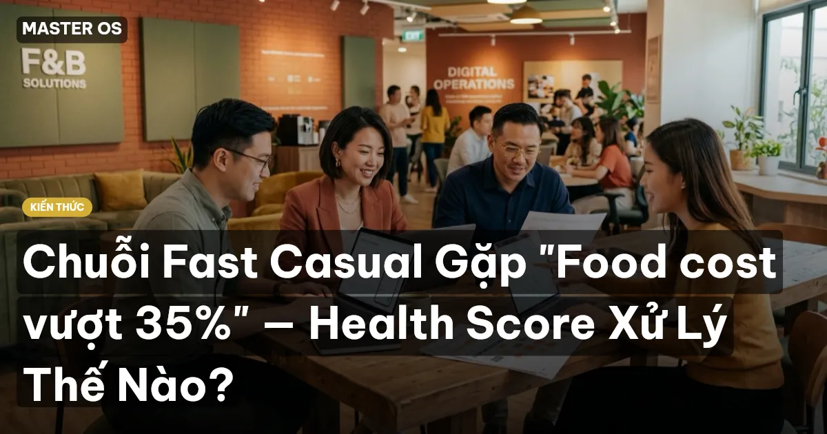 Chuỗi Fast Casual Gặp "Food cost vượt 35%" — Health Score Xử Lý Thế Nào?