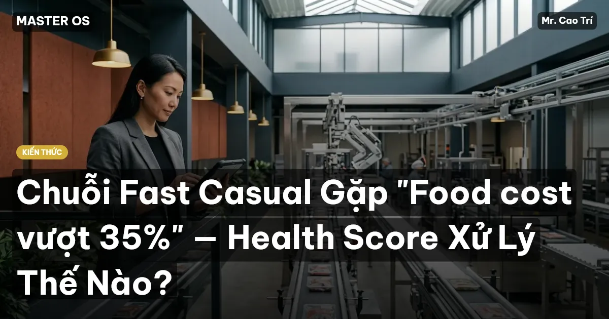 Chuỗi Fast Casual Gặp "Food cost vượt 35%" — Health Score Xử Lý Thế Nào?