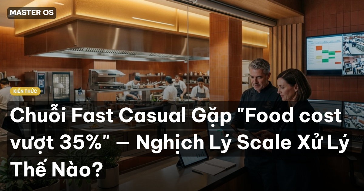 Chuỗi Fast Casual Gặp "Food cost vượt 35%" — Nghịch Lý Scale Xử Lý Thế Nào?