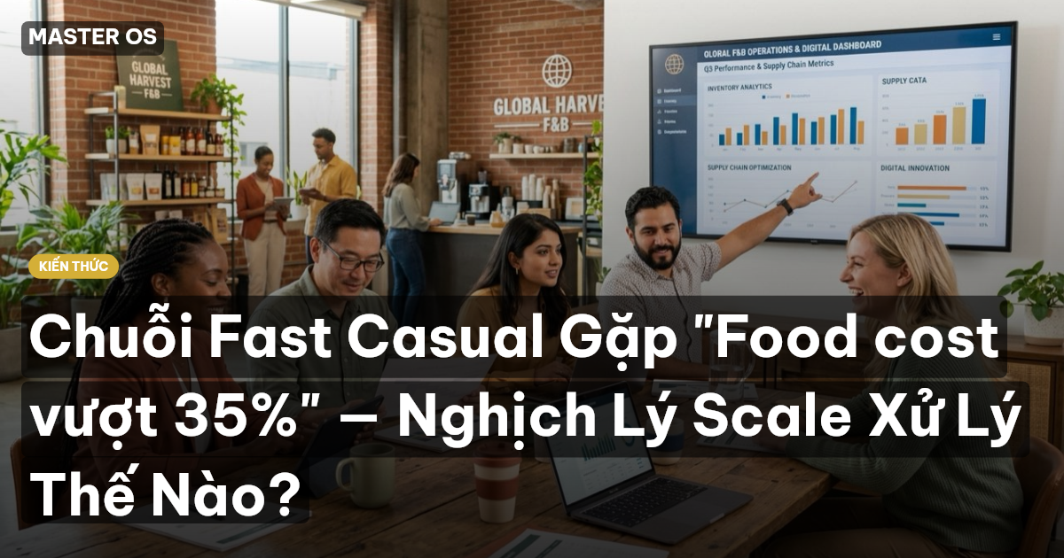 Chuỗi Fast Casual Gặp "Food cost vượt 35%" — Nghịch Lý Scale Xử Lý Thế Nào?
