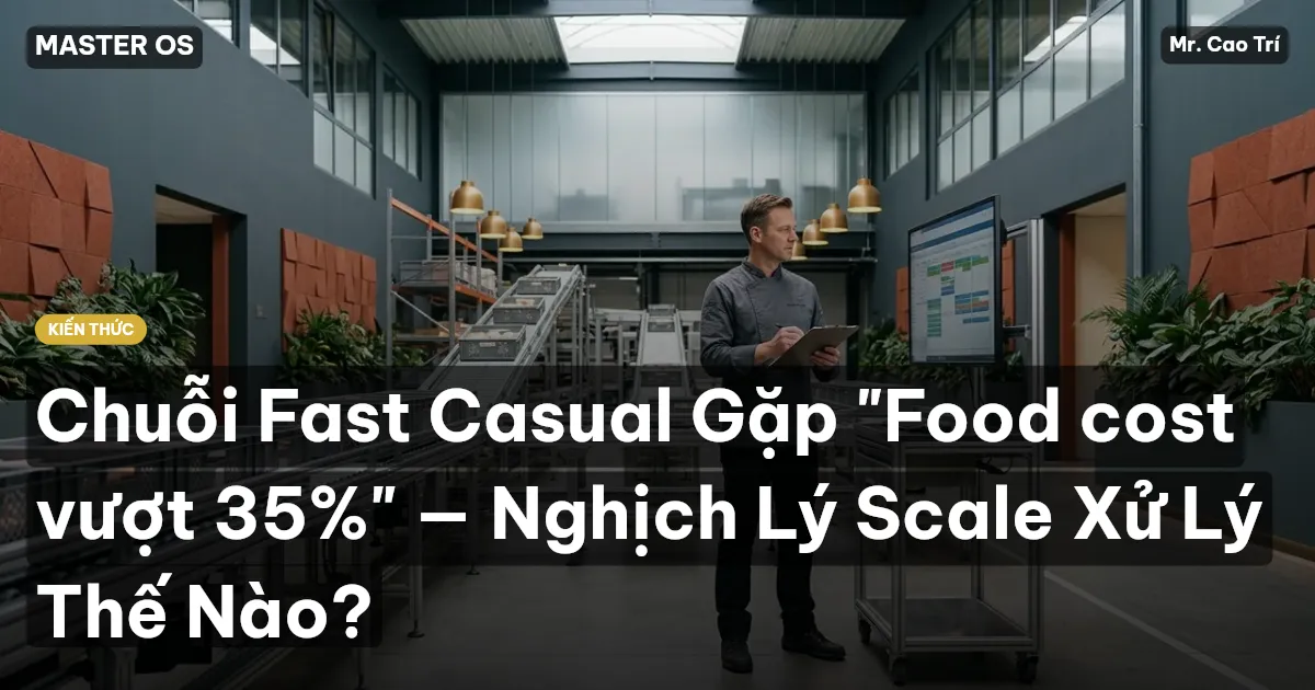 Chuỗi Fast Casual Gặp "Food cost vượt 35%" — Nghịch Lý Scale Xử Lý Thế Nào?