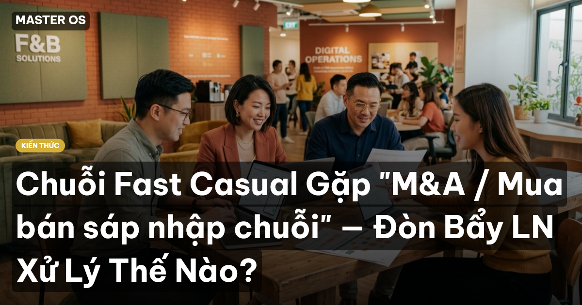 Chuỗi Fast Casual Gặp "M&A / Mua bán sáp nhập chuỗi" — Đòn Bẩy LN Xử Lý Thế Nào?