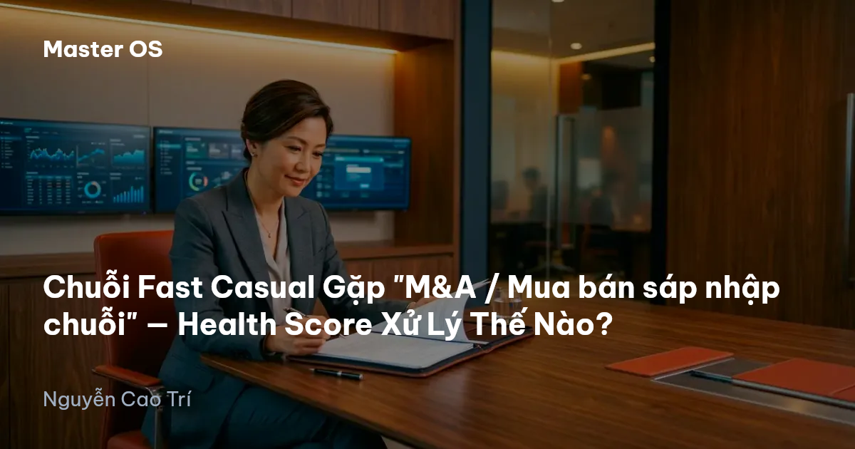 Chuỗi Fast Casual Gặp "M&A / Mua bán sáp nhập chuỗi" — Health Score Xử Lý Thế Nào?