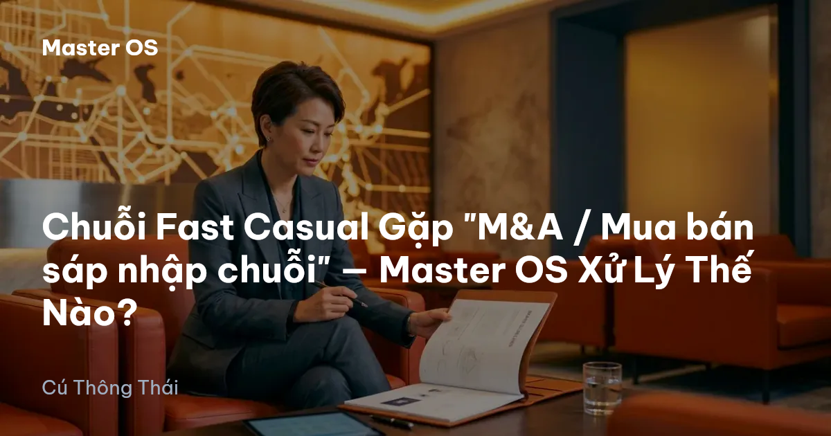 Chuỗi Fast Casual Gặp "M&A / Mua bán sáp nhập chuỗi" — Master OS Xử Lý Thế Nào?