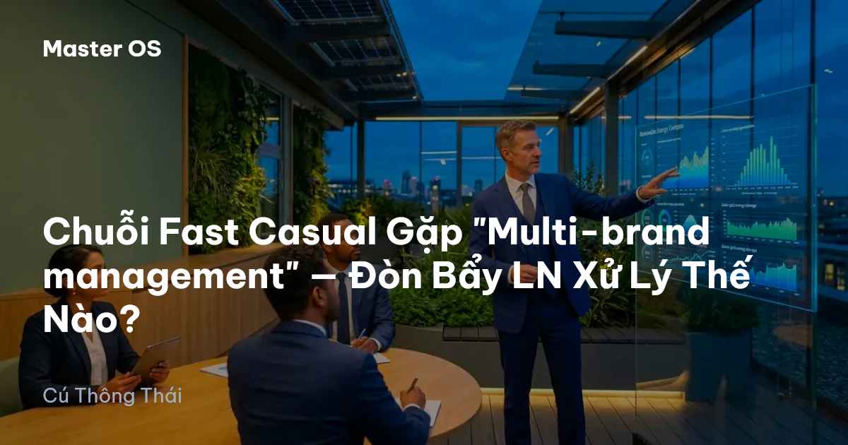 Chuỗi Fast Casual Gặp "Multi-brand management" — Đòn Bẩy LN Xử Lý Thế Nào?