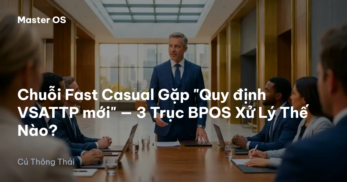 Chuỗi Fast Casual Gặp "Quy định VSATTP mới" — 3 Trục BPOS Xử Lý Thế Nào?