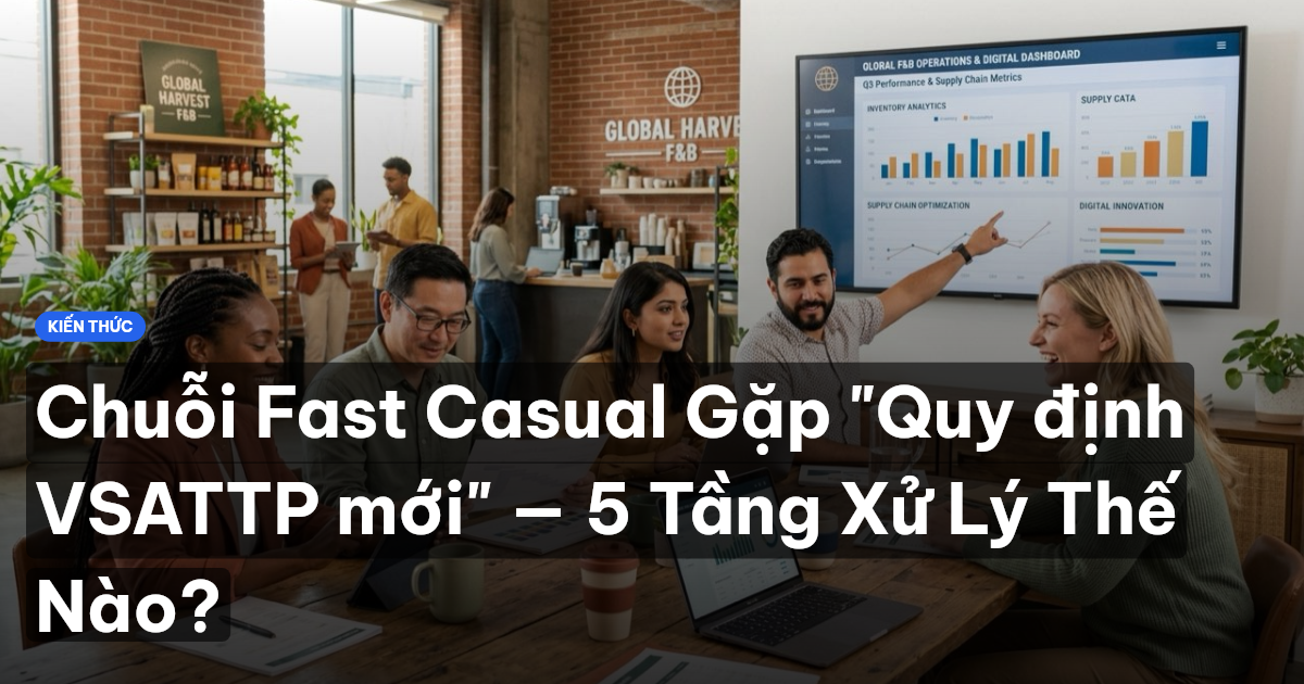 Chuỗi Fast Casual Gặp "Quy định VSATTP mới" — 5 Tầng Xử Lý Thế Nào?