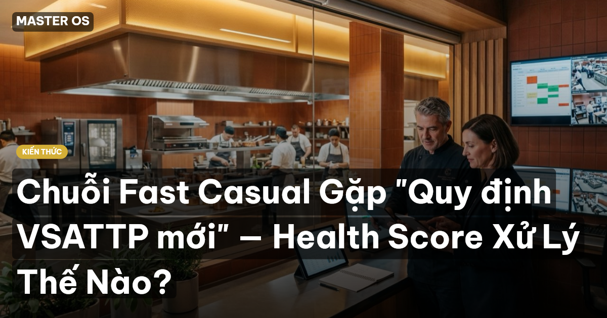 Chuỗi Fast Casual Gặp "Quy định VSATTP mới" — Health Score Xử Lý Thế Nào?