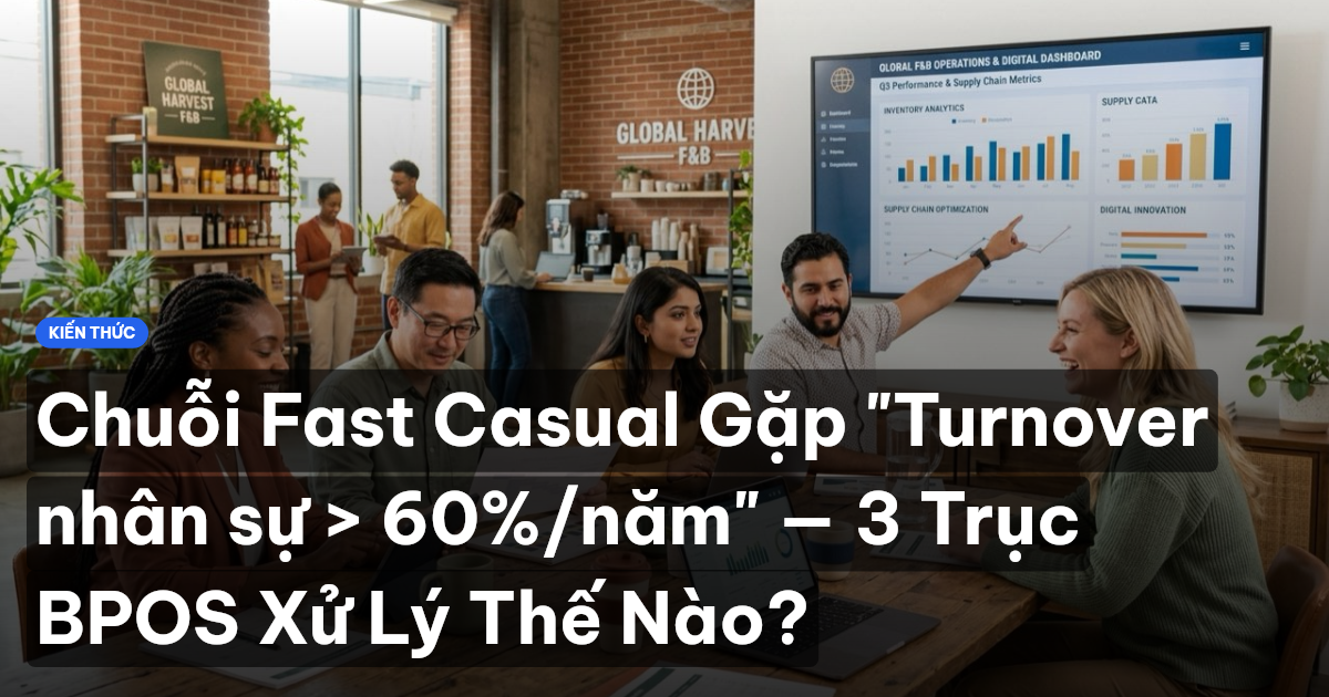 Chuỗi Fast Casual Gặp "Turnover nhân sự > 60%/năm" — 3 Trục BPOS Xử Lý Thế Nào?
