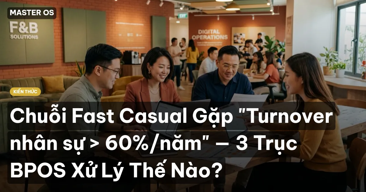Chuỗi Fast Casual Gặp "Turnover nhân sự > 60%/năm" — 3 Trục BPOS Xử Lý Thế Nào?