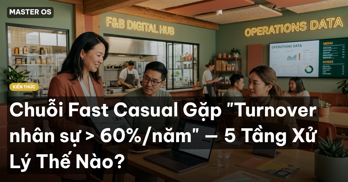 Chuỗi Fast Casual Gặp "Turnover nhân sự > 60%/năm" — 5 Tầng Xử Lý Thế Nào?