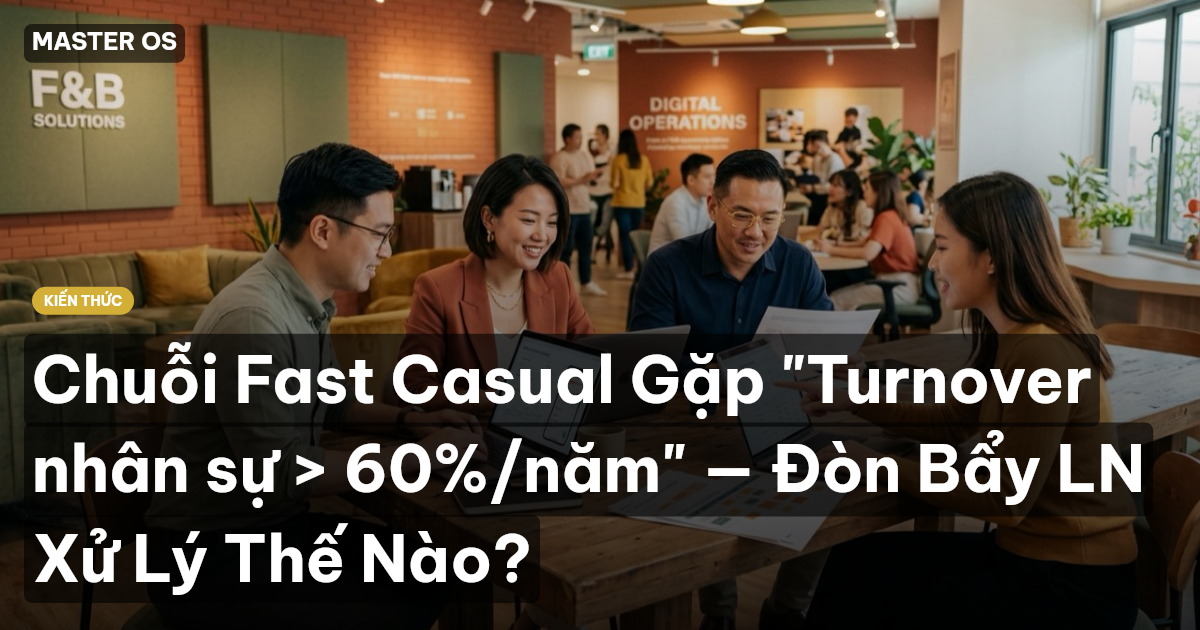 Chuỗi Fast Casual Gặp "Turnover nhân sự > 60%/năm" — Đòn Bẩy LN Xử Lý Thế Nào?