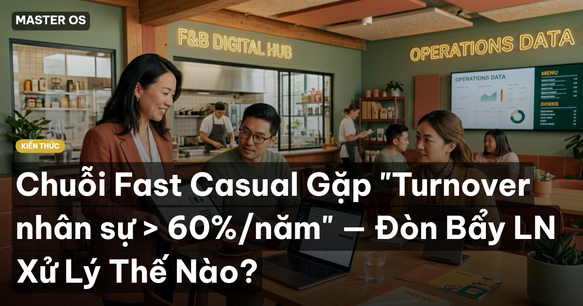 Chuỗi Fast Casual Gặp "Turnover nhân sự > 60%/năm" — Đòn Bẩy LN Xử Lý Thế Nào?