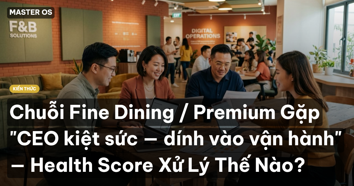 Chuỗi Fine Dining / Premium Gặp "CEO kiệt sức — dính vào vận hành" — Health Score Xử Lý Thế Nào?
