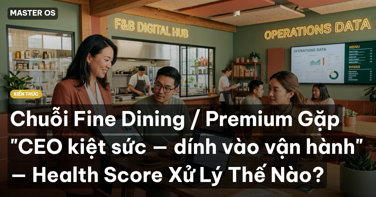 Chuỗi Fine Dining / Premium Gặp "CEO kiệt sức — dính vào vận hành" — Health Score Xử Lý Thế Nào?