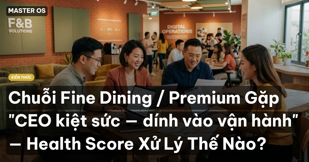 Chuỗi Fine Dining / Premium Gặp "CEO kiệt sức — dính vào vận hành" — Health Score Xử Lý Thế Nào?