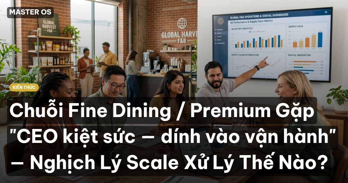 Chuỗi Fine Dining / Premium Gặp "CEO kiệt sức — dính vào vận hành" — Nghịch Lý Scale Xử Lý Thế Nào?