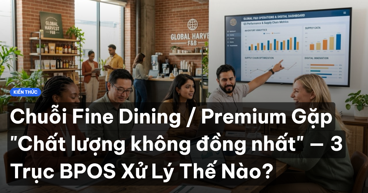 Chuỗi Fine Dining / Premium Gặp "Chất lượng không đồng nhất" — 3 Trục BPOS Xử Lý Thế Nào?
