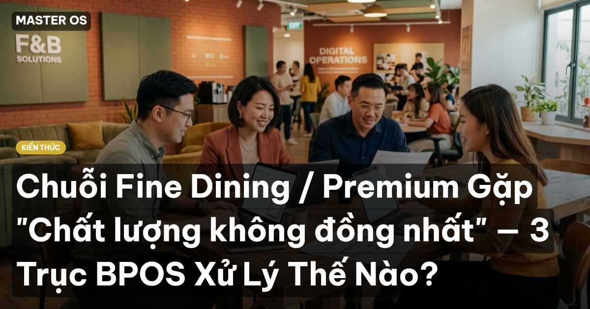 Chuỗi Fine Dining / Premium Gặp "Chất lượng không đồng nhất" — 3 Trục BPOS Xử Lý Thế Nào?