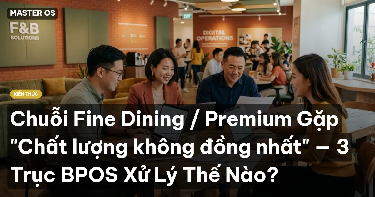 Chuỗi Fine Dining / Premium Gặp "Chất lượng không đồng nhất" — 3 Trục BPOS Xử Lý Thế Nào?