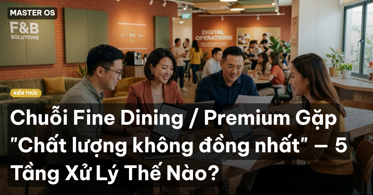 Chuỗi Fine Dining / Premium Gặp "Chất lượng không đồng nhất" — 5 Tầng Xử Lý Thế Nào?