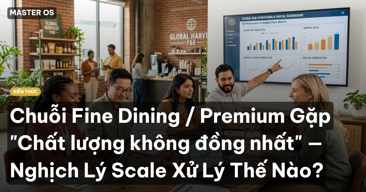 Chuỗi Fine Dining / Premium Gặp "Chất lượng không đồng nhất" — Nghịch Lý Scale Xử Lý Thế Nào?