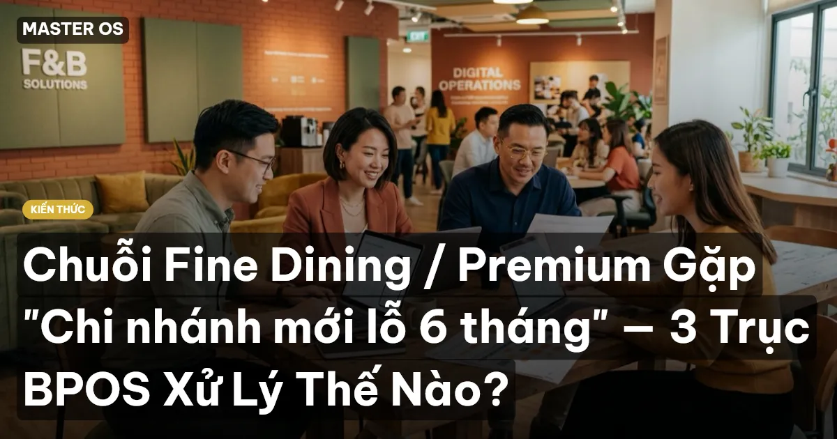 Chuỗi Fine Dining / Premium Gặp "Chi nhánh mới lỗ 6 tháng" — 3 Trục BPOS Xử Lý Thế Nào?