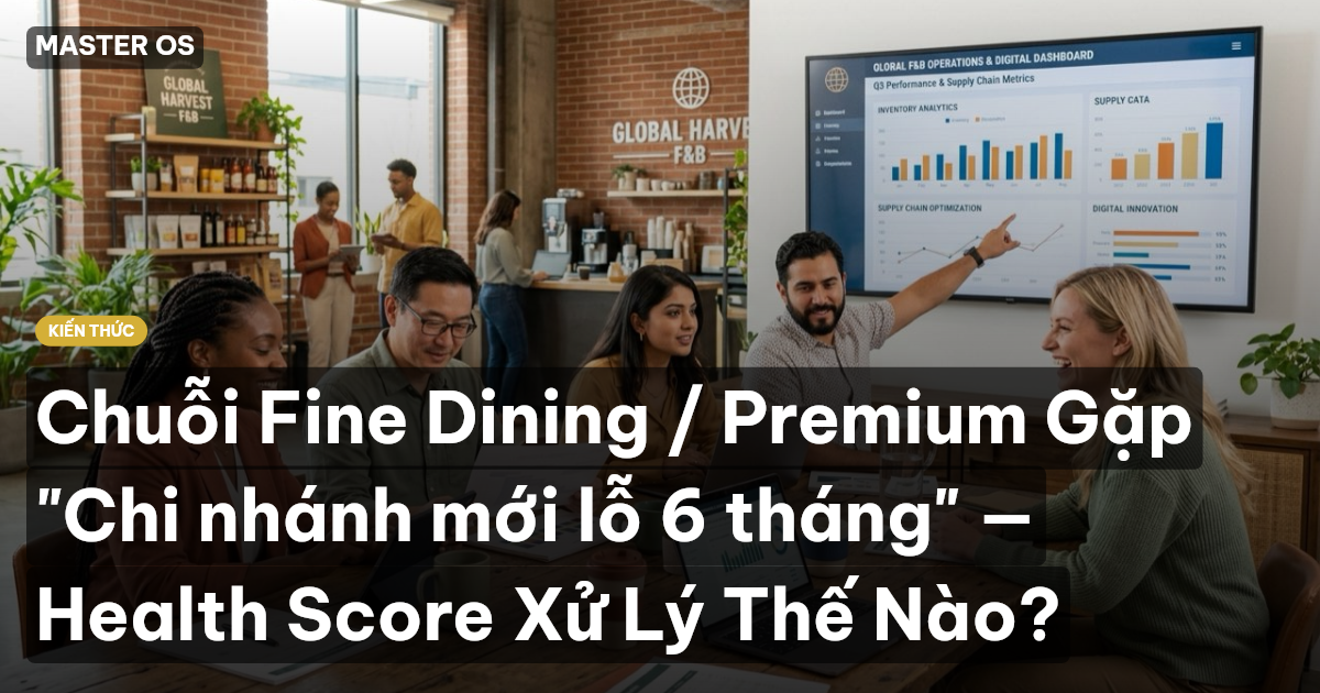 Chuỗi Fine Dining / Premium Gặp "Chi nhánh mới lỗ 6 tháng" — Health Score Xử Lý Thế Nào?