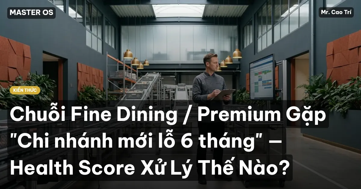 Chuỗi Fine Dining / Premium Gặp "Chi nhánh mới lỗ 6 tháng" — Health Score Xử Lý Thế Nào?