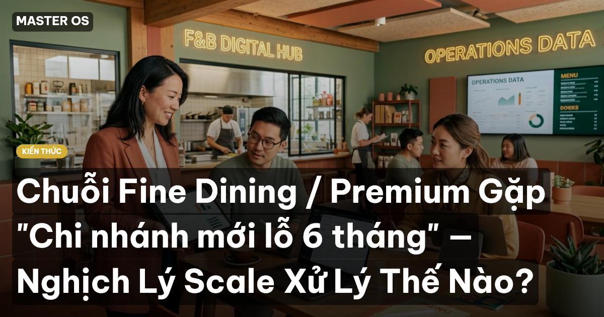 Chuỗi Fine Dining / Premium Gặp "Chi nhánh mới lỗ 6 tháng" — Nghịch Lý Scale Xử Lý Thế Nào?