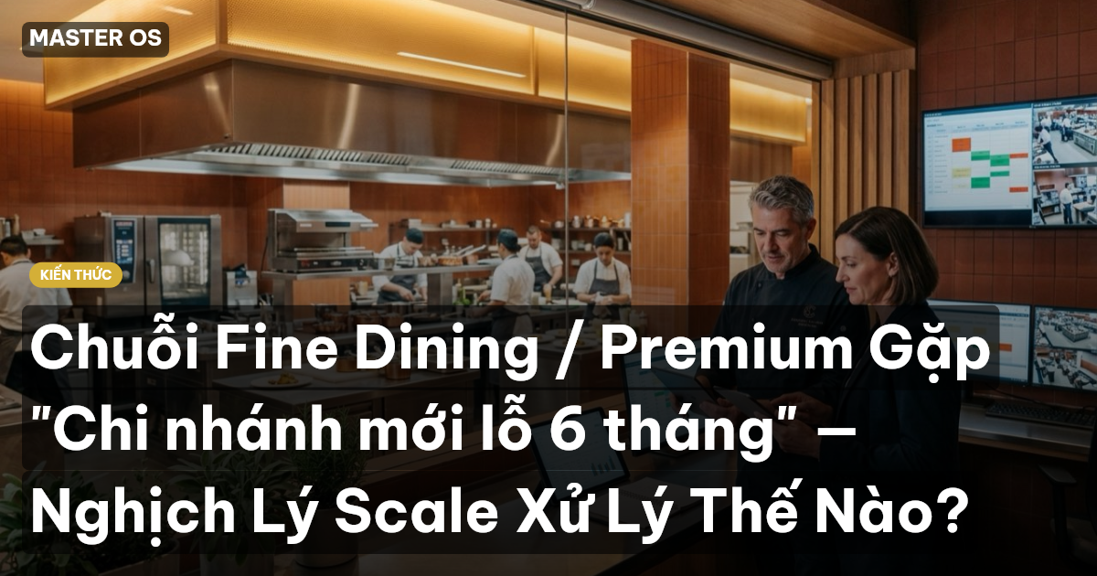 Chuỗi Fine Dining / Premium Gặp "Chi nhánh mới lỗ 6 tháng" — Nghịch Lý Scale Xử Lý Thế Nào?