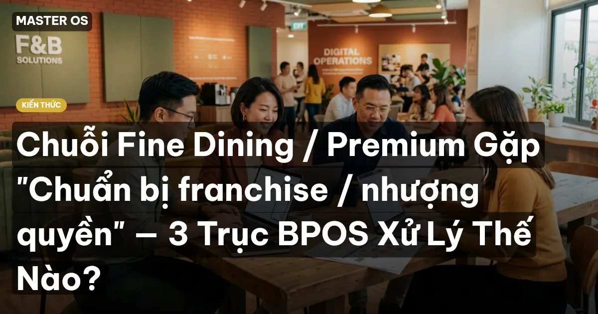 Chuỗi Fine Dining / Premium Gặp "Chuẩn bị franchise / nhượng quyền" — 3 Trục BPOS Xử Lý Thế Nào?