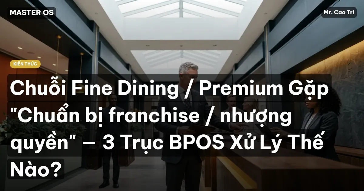 Chuỗi Fine Dining / Premium Gặp "Chuẩn bị franchise / nhượng quyền" — 3 Trục BPOS Xử Lý Thế Nào?