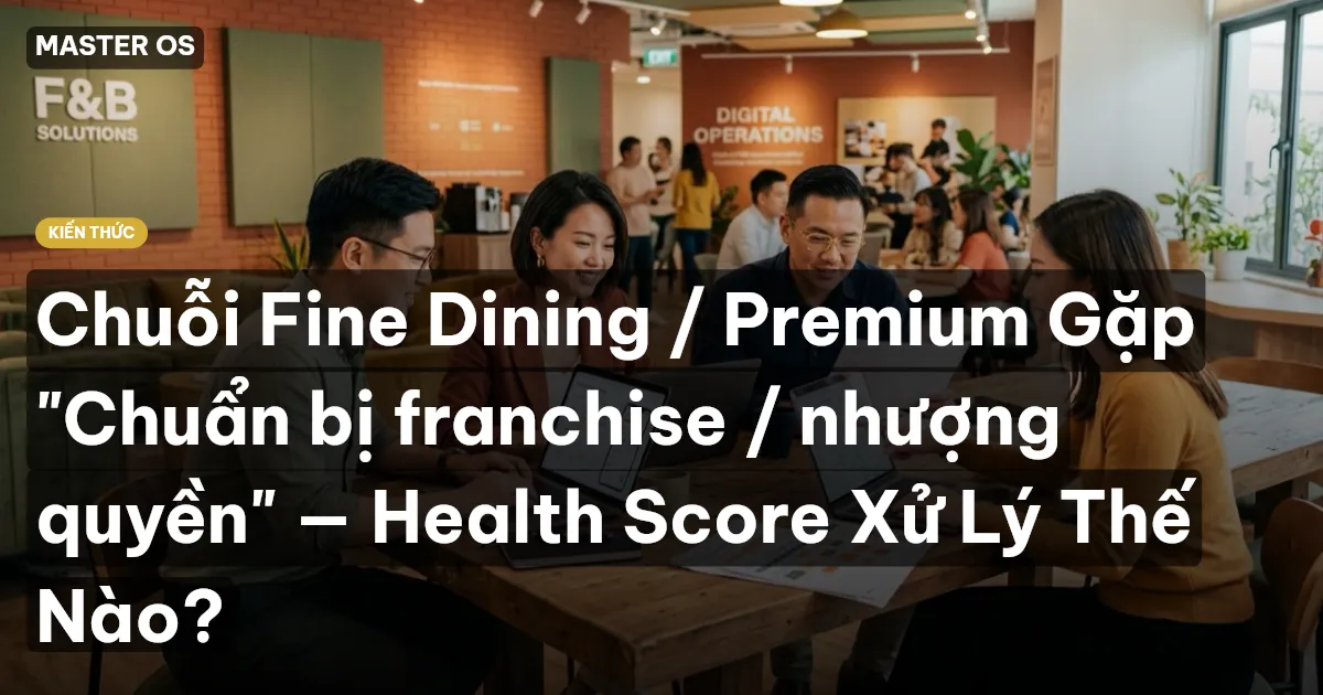 Chuỗi Fine Dining / Premium Gặp "Chuẩn bị franchise / nhượng quyền" — Health Score Xử Lý Thế Nào?