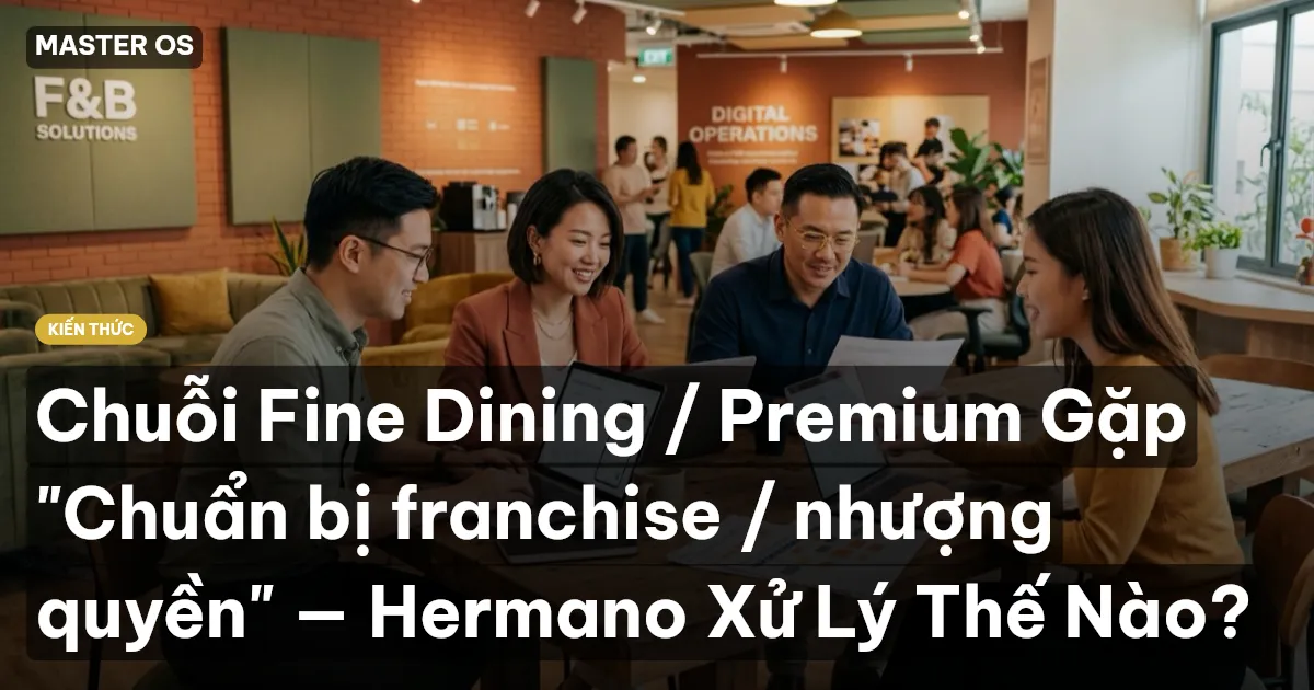Chuỗi Fine Dining / Premium Gặp "Chuẩn bị franchise / nhượng quyền" — Hermano Xử Lý Thế Nào?