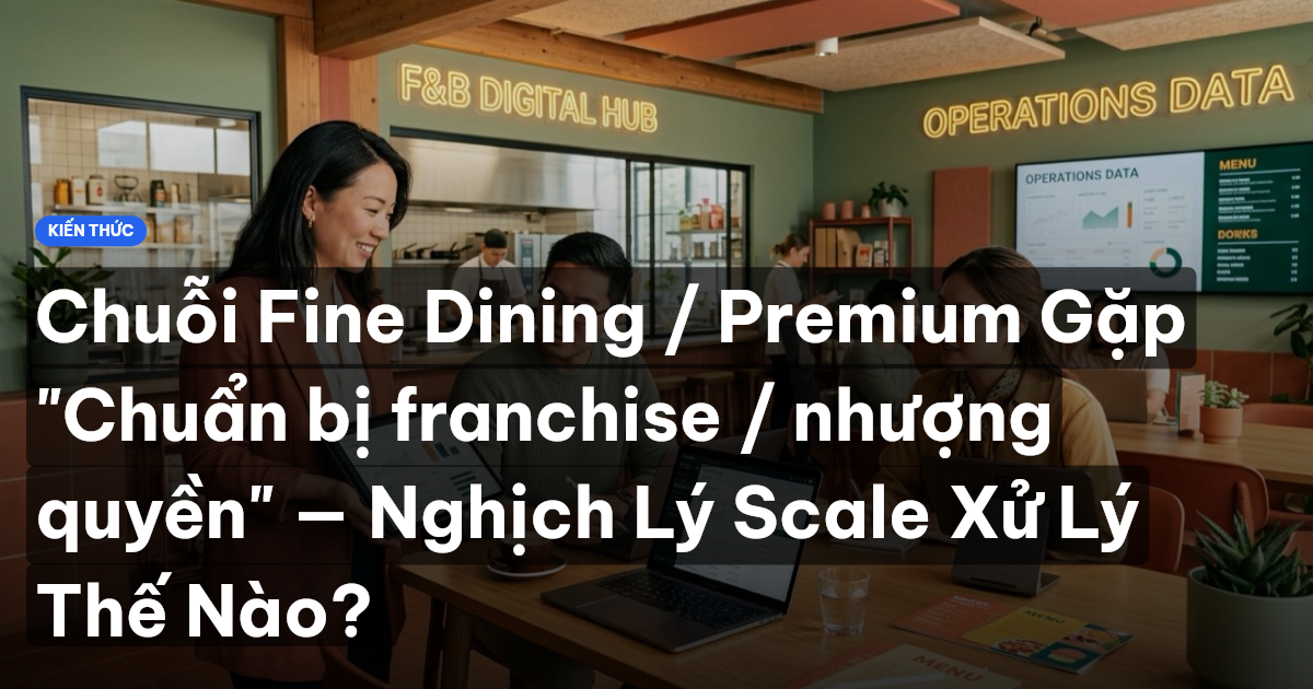 Chuỗi Fine Dining / Premium Gặp "Chuẩn bị franchise / nhượng quyền" — Nghịch Lý Scale Xử Lý Thế Nào?