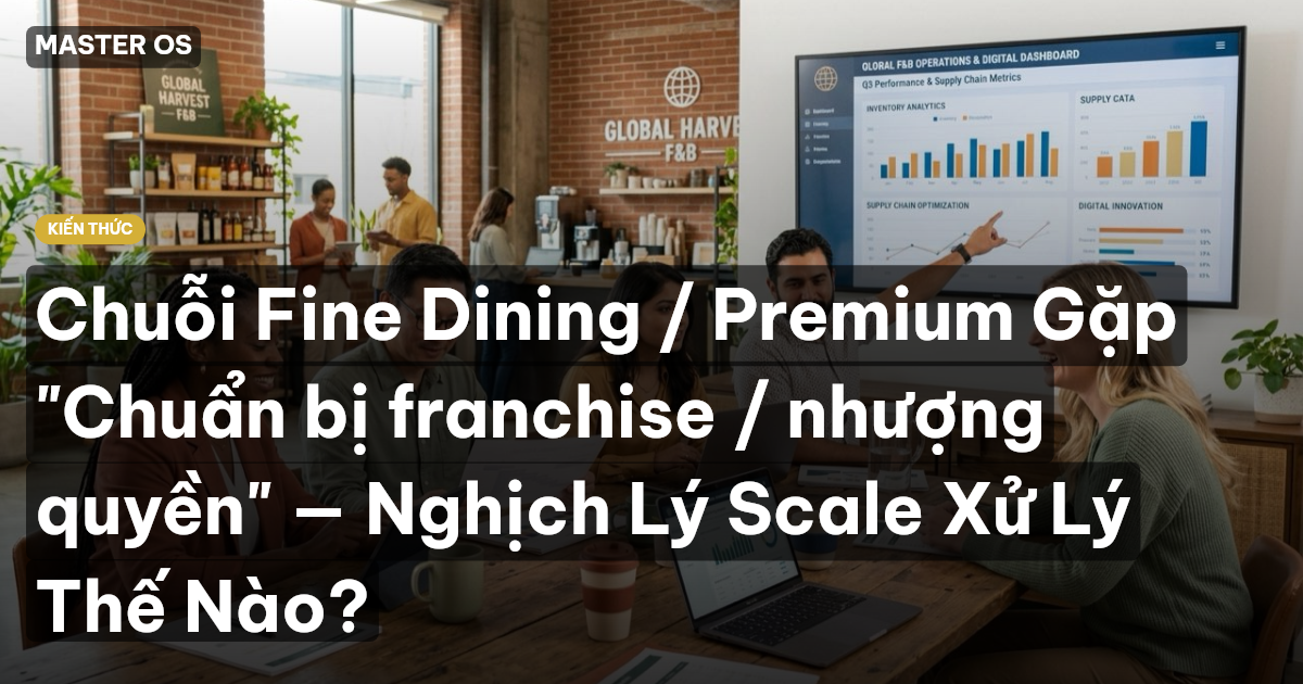 Chuỗi Fine Dining / Premium Gặp "Chuẩn bị franchise / nhượng quyền" — Nghịch Lý Scale Xử Lý Thế Nào?