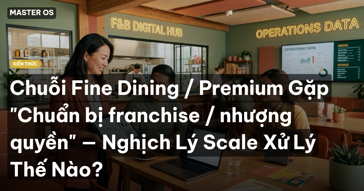 Chuỗi Fine Dining / Premium Gặp "Chuẩn bị franchise / nhượng quyền" — Nghịch Lý Scale Xử Lý Thế Nào?