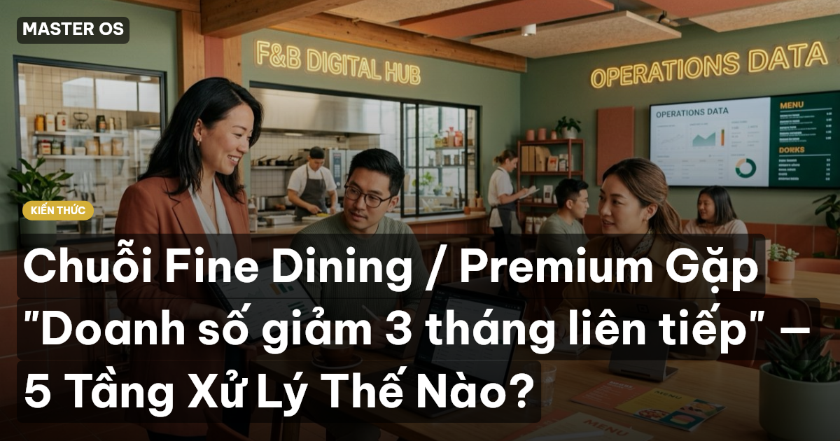Chuỗi Fine Dining / Premium Gặp "Doanh số giảm 3 tháng liên tiếp" — 5 Tầng Xử Lý Thế Nào?