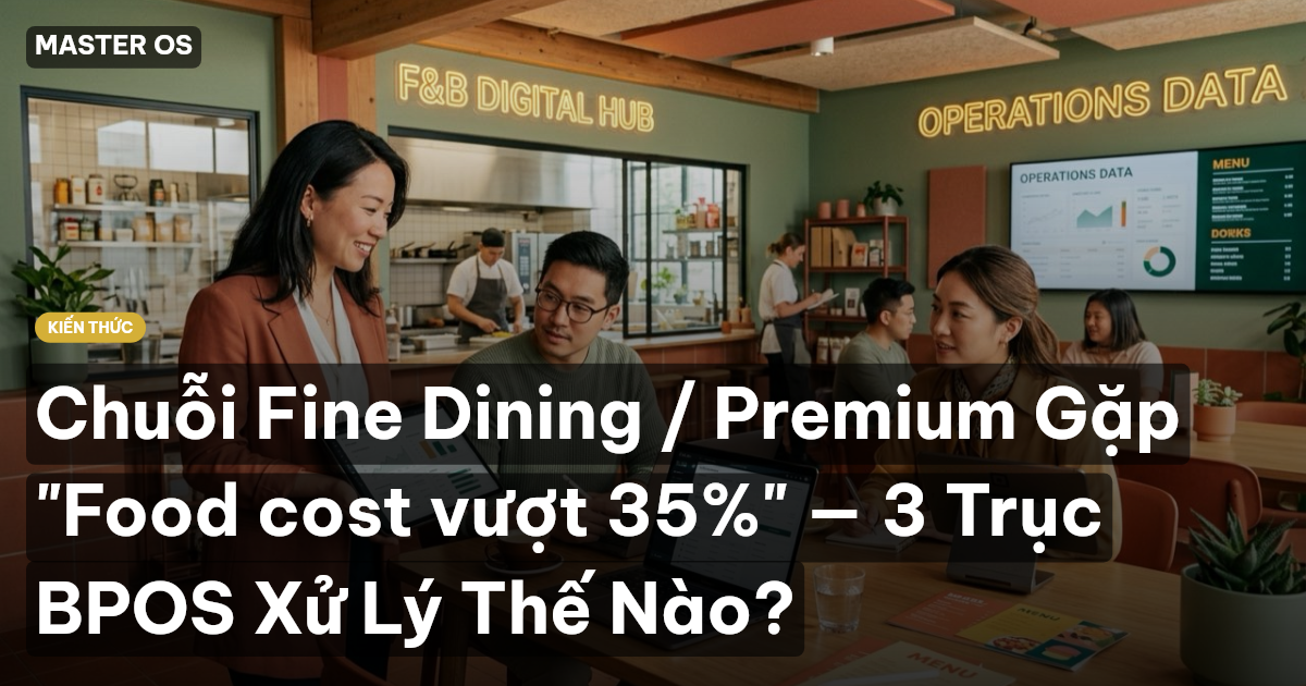 Chuỗi Fine Dining / Premium Gặp "Food cost vượt 35%" — 3 Trục BPOS Xử Lý Thế Nào?