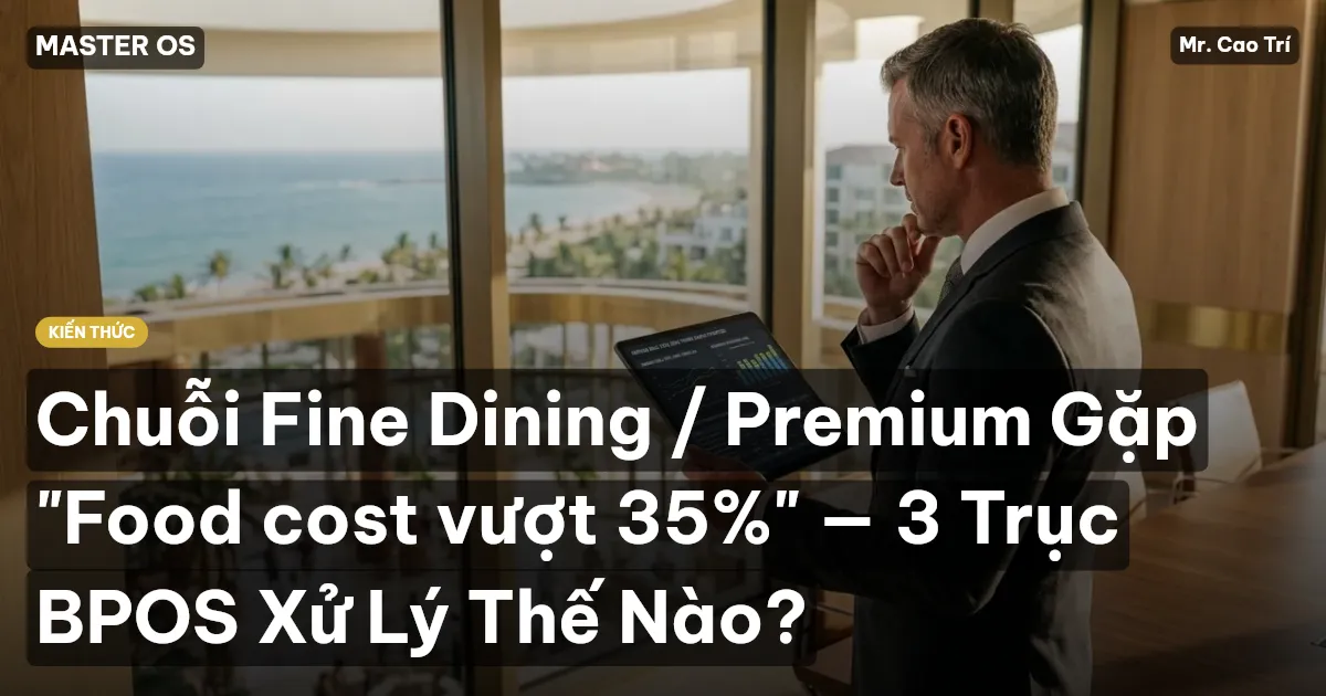 Chuỗi Fine Dining / Premium Gặp "Food cost vượt 35%" — 3 Trục BPOS Xử Lý Thế Nào?