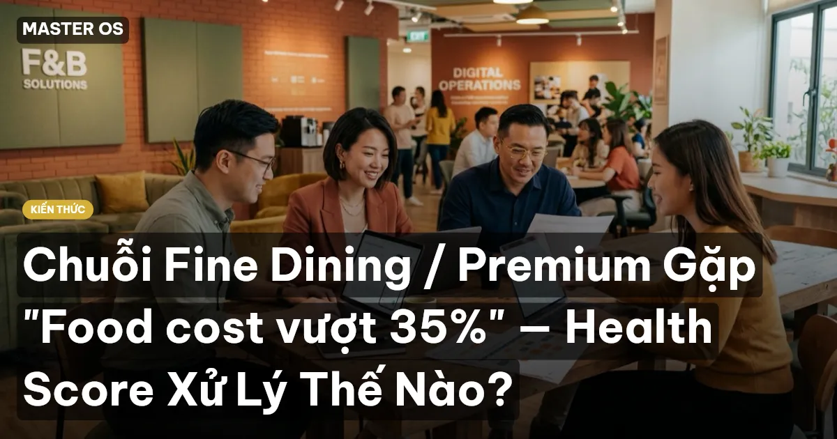 Chuỗi Fine Dining / Premium Gặp "Food cost vượt 35%" — Health Score Xử Lý Thế Nào?
