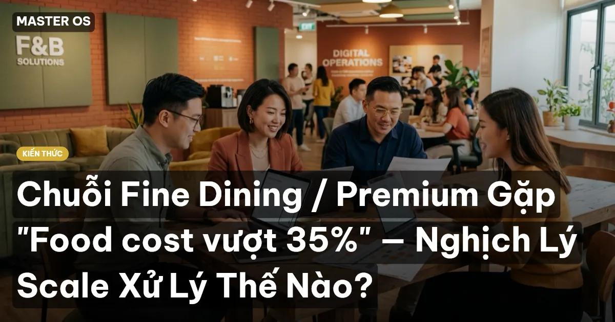 Chuỗi Fine Dining / Premium Gặp "Food cost vượt 35%" — Nghịch Lý Scale Xử Lý Thế Nào?