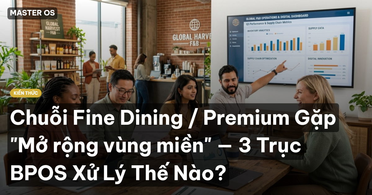 Chuỗi Fine Dining / Premium Gặp "Mở rộng vùng miền" — 3 Trục BPOS Xử Lý Thế Nào?