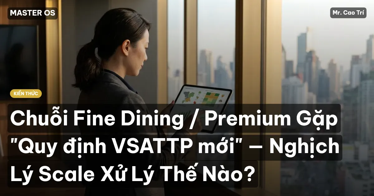 Chuỗi Fine Dining / Premium Gặp "Quy định VSATTP mới" — Nghịch Lý Scale Xử Lý Thế Nào?