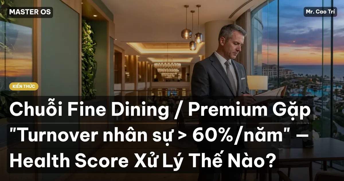 Chuỗi Fine Dining / Premium Gặp "Turnover nhân sự > 60%/năm" — Health Score Xử Lý Thế Nào?