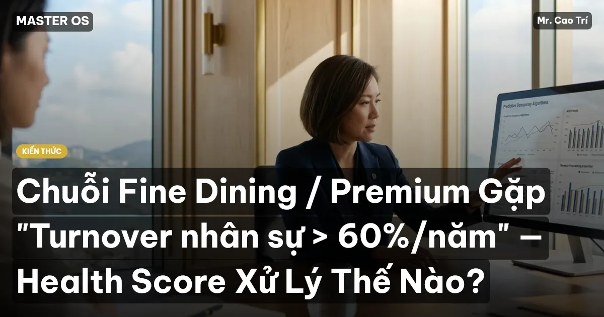 Chuỗi Fine Dining / Premium Gặp "Turnover nhân sự > 60%/năm" — Health Score Xử Lý Thế Nào?